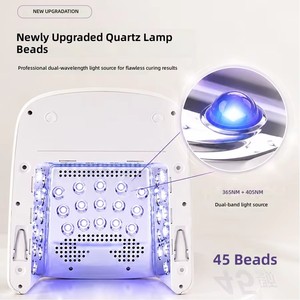 Lampe UV LED professionnelle portable rechargeable Coolbeauty SN477 128W 365nm pour séchage rapide du gel acrylique, machine de manucure pour salon de beauté - Product Image 3