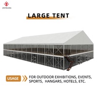 Grande tente de réception extérieure en aluminium, imperméable et résistante au vent pour le stockage et les événements