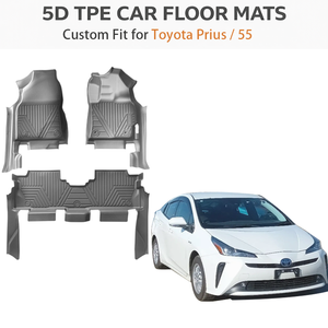 Alfombrillas de Coche TPE Personalizadas para Toyota Prius 55 con Volante a la Derecha |   Tapetes para Piso Impermeables para Todo Clima, Juego Completo, OEM de Fábrica - Product Image 2