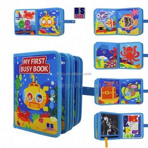 Libro Sensorial de Fieltro Montessori con Diseño de Mundo Submarino, Libro de Actividades de Tela Suave para Niños Pequeños, Tablero de Actividades de Fieltro para Habilidades Básicas - Product Image 2