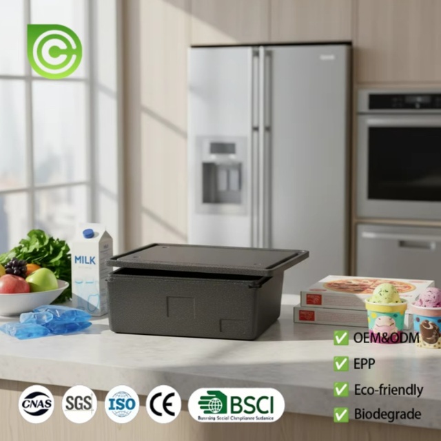 Circfoam Customized EPP Food Storage Box Wholesale High Density Eco-friendly EPP Foam Cooler Box for Fresh Delivery