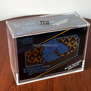 Boîtes en acrylique transparentes personnalisées TCG pour <span class=keywords><strong>Pokémon</strong></span> <span class=keywords><strong>Go</strong></span>, boîte d'entraînement d'élite exclusive du centre <span class=keywords><strong>Pokémon</strong></span>, avec couvercle magnétique, présentoir en acrylique - Product Image 1