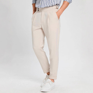 <span class=keywords><strong>Pantalon</strong></span> de golf vintage en <span class=keywords><strong>toile</strong></span> coupe slim pour <span class=keywords><strong>homme</strong></span>, décontracté, <span class=keywords><strong>taille</strong></span> haute, avec une bonne élasticité, design tendance, <span class=keywords><strong>pantalon</strong></span> de costume pour <span class=keywords><strong>homme</strong></span> - Product Image 4