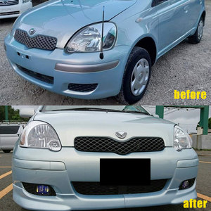 Kit carrosserie pour Vitz RS modèle 2004-2008 avec lèvre avant, lèvre arrière et jupes latérales en ABS, sans couleur - Product Image 2