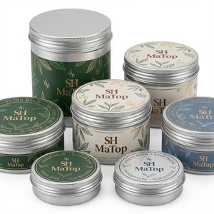 Boîte de conserve ronde en métal de qualité alimentaire 30 ml 50 ml 60 ml, conteneur d'emballage en aluminium pour <span class=keywords><strong>caviar</strong></span>, boîtes de luxe personnalisées pour <span class=keywords><strong>caviar</strong></span> - Product Image 5
