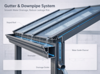 CE-Zertifizierte Dekorvah Aluminium-Dachplatte, Witterungsbeständiges Aluminiumblech für Wintergarten-Dächer