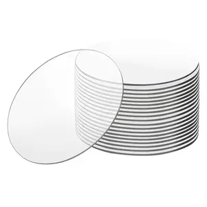 डिस्प्ले रैक के लिए 30-पीस क्लियर ऐक्रेलिक डिस्क पारदर्शी गोल सर्कल प्लास्टिक ब्लैंक