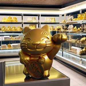 Statue de chat porte-bonheur en résine de 110 cm, figurine Maneki Neko imprimée en 3D <span class=keywords><strong>SLA</strong></span>, couleur personnalisée, cadeau OEM - Product Image 6