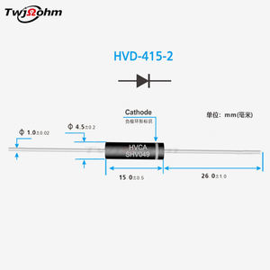 Diodo de Alto Voltaje 100MA15KV, Diodo Rectificador de Recuperación Rápida SHV049, Pila de Silicio de Alta Frecuencia y Alto Voltaje - Product Image 3