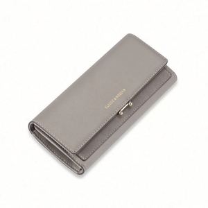 กระเป๋าสตางค์หนัง PU แบบซิป กระเป๋าใส่บัตรใบยาวสำหรับผู้หญิง - Product Image 4