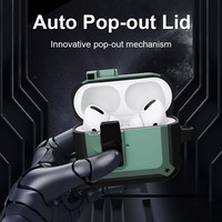 Penutup saklar 2025 untuk Airpods Pro TPU PC untuk Apple AirPods 4 3 2 casing Aksesori Earphone nirkabel dengan gantungan kunci