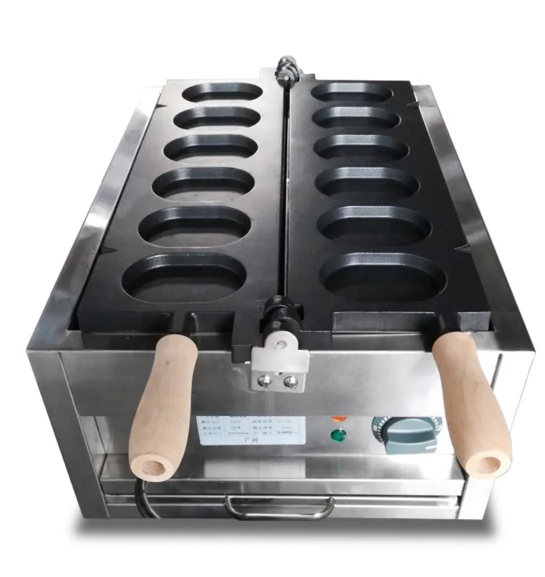 가스 모형 스테인리스 6pcs 계란 케이크 굽기 기계 한국 계란 빵 제작자