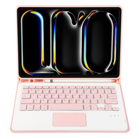 Keyboard dengan casing pelindung, penutup dengan Keyboard Trackpad nirkabel QWERTY bahasa Inggris untuk Samsung Galaxy Tab A8 10.5 "X205/X200