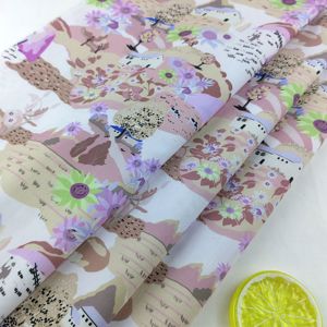 Tissu imprimé en popeline de coton 100% Offre Spéciale Hawaii Design avec maisons et motif floral pour chemises et accessoires pour filles - Product Image 5