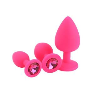 Silikon Juwel Training Anal Plug Sexspielzeug für Männer Edelstahl & Metall Entspannendes Anus Massage gerät - Product Image 1