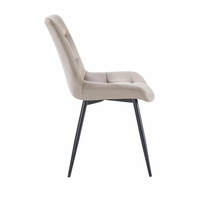 Chaises de salle à manger fournies directement par l'usine, chaises de restaurant modernes confortables de style nordique, chaise de salle à manger avec pieds en métal noir pour la maison