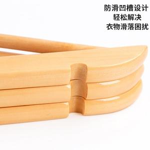 Perchas de madera para ropa, perchas de madera maciza antideslizantes para tiendas de ropa y uso doméstico - Product Image 4