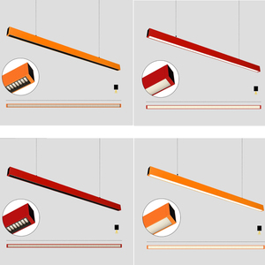 Modern Seamless Splicing Aluminum Linear Hanging Pendant <strong>Light</strong> <strong>Fixture</strong> Minimalist <strong>Office</strong> Lighting Contemporary Chandelier - Product Image 5