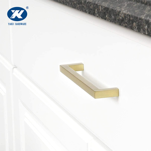Poignées et boutons carrés en acier inoxydable pour portes d'armoires de cuisine, poignées et tirants pour tiroirs et meubles - Product Image 1