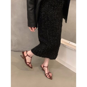 Women French Style Black Satin High Heel <b>Sandals</b> 2026 New Summer Fairy Shoes Thin Strap Roman <b>Sandals</b> for Dress Matching - Product Image 5