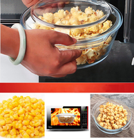 Haute borosilicate verre four à micro-ondes bol à pop-corn