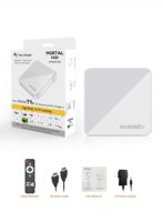 Mortal T1X Android TV Box RK3518, Smart TV Box con Wifi Dual, Control Remoto por Voz, Android 14, BT5.0, Wifi6 2.4G/5G, HDR 10, 4K, 1PTV