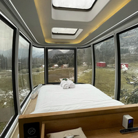 Petite maison mobile d'extérieur Maison résidentielle commerciale d'hôtel Petite maison de luxe Maison modulaire préfabriquée Capsule spatiale