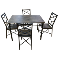 Ensemble de table et chaises de salle à manger en métal écologique moderne pour fermes et appartements