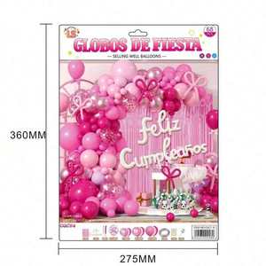 Ensemble de ballons décoratifs, décoration de fête élégante rose, 5-7 ans, montage facile - Product Image 3