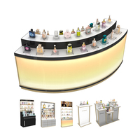 Comptoir de présentation cosmétique pour parfumerie avec éclairage LED, prix usine, pour présentoirs de luxe - Écologique et durable