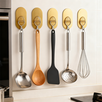 Lot de 20 paires de crochets auto-adhésifs solides et doubles faces pour le nettoyage des bijoux de cuisine, le rangement translucide des pots de salle de bain