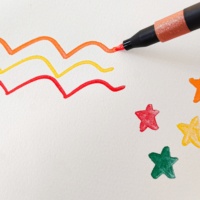 Marqueur permanent multicolores à paillettes de perles pour l'artisanat sur papier, le dessin artistique, le scrapbooking avec un éclat scintillant