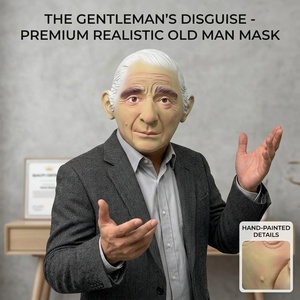 Máscara de Látex de <span class=keywords><strong>Hombre</strong></span> Mayor con Detalles Realistas, Cabello Blanco, para Halloween, Cosplay, Fiestas Temáticas, Bromas y Disfraces Divertidos - Product Image 2