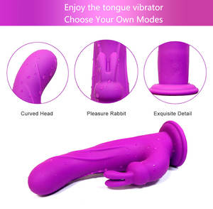 Groothandel Volwassen Sextoys Konijn G-Spot Clitorale Vibrator 10 Frequenties Ipx7 Waterdichte Usb Oplaadbare Hoge Kwaliteit Dildo Sex - Product Image 3