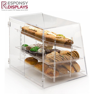 Clear Acrylic Food <strong>Counter</strong> Bread Donut <strong>Display</strong> Rack <strong>Bakery</strong> Case <strong>Display</strong> Cabinet for <strong>Bakery</strong> Store - Product Image 2