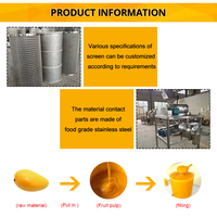 Industriële fruitverwerkingsinstallaties automatische tomaten- en mangopureermachine met enkele/dubbele kanaal fruitpulper