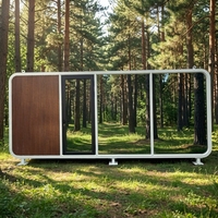Maison mobile conteneur maritime modifié, cabine Apple de luxe, bureau préfabriqué mobile, magasin, design moderne, résistant au vent