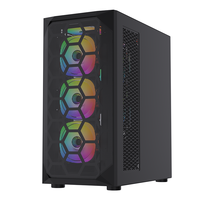 Lovingcool prix usine Panorama grand espace PC boîtier de jeu E-ATX/ATX/MATX avec verre trempé et refroidisseur de ventilateur pour les jeux