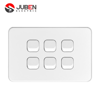 Interrupteur 3 voies 2 directions certifié SAA, durable, en matériau PC, 250V, pour les murs néo-zélandais, JUBEN JW203, pour une utilisation à long terme