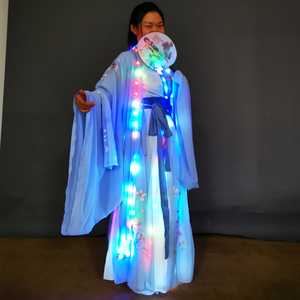 Traje de bailarina de club nocturno colorido con luz LED, traje de puesta en escena <span class=keywords><strong>Nightcrawler</strong></span> brillante colorido - Product Image 5