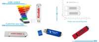 Clés USB personnalisées promotionnelles 2.0 Capacité de 1 Go à 64 Go Mémoire sur clé USB en plastique Clé USB promotionnelle