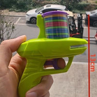 Juegos Interactivos para Niños al Aire Libre, Lanzador de UFO de EVA, Pistola de Juguete de Plástico, Mini Pistola de Juguete con Discos de Espuma, Regalos para Niños