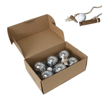 Jeu de boules de pétanque en métal de 73mm avec 6 boules noires et argentées