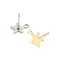 Clous de boucles d'oreilles ovales et ronds en acier inoxydable avec boucle, accessoires de fabrication de bijoux