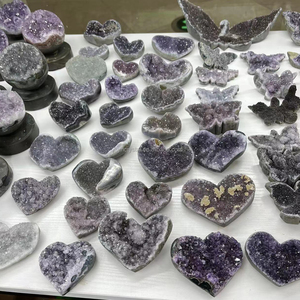 Racimo de amatista Natural de alta calidad, <span class=keywords><strong>punto</strong></span> de Geoda, esfera, corazón, mariposa - Product Image 4