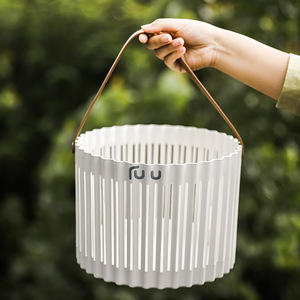 Panier de rangement en plastique Fu U avec poignées, forme de bol, pour boissons, aliments, pique-nique en plein air, fruits, utilisation en salon - Product Image 5