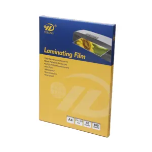 2023 Lamination Flim Transparente A4 A5 A6 100 Micron Embalaje Película laminada en caliente
