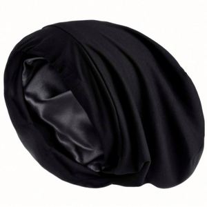 Bonnet en satin doublé, style décontracté, avec logo personnalisé, élastique réglable, bonnet de créateur, vente chaude - Product Image 4
