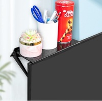 Réglable en plastique TV écran étagère supérieure présentoir organisateur ordinateur de bureau moniteur Caddy boîte stockage supports de stockage supports