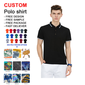 Quick Dry Polyester Plain Blank Custom logo Printed Casual Wear Plus Size Men's Polo t Shirt Custom Polo Shirts for Men